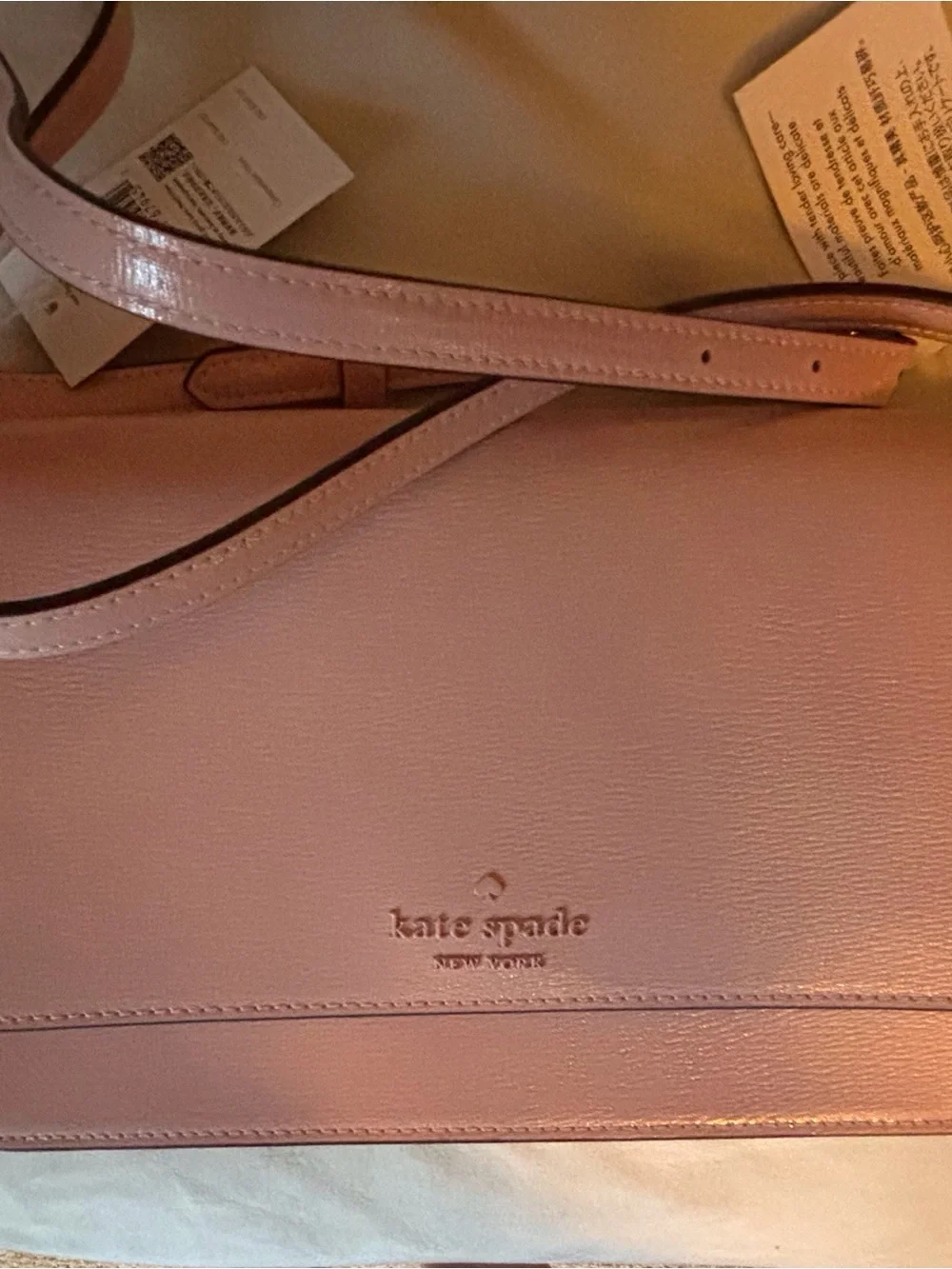 NWT Kate Spade Pink Leather Crossbody Bag